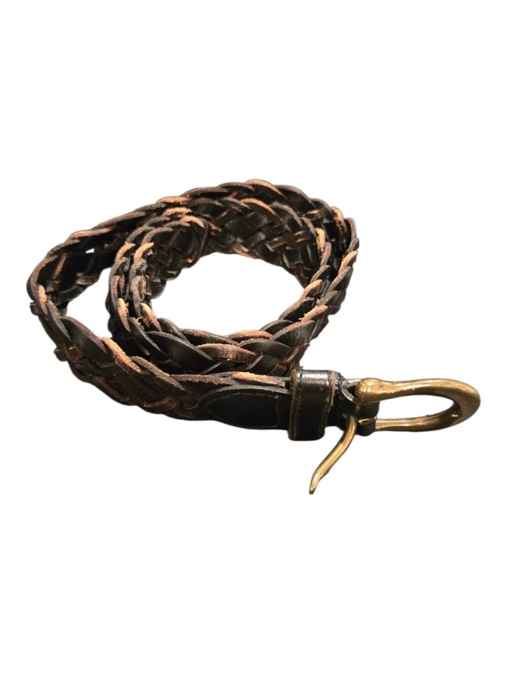Genuine Leather Braided Belt Sz Xs